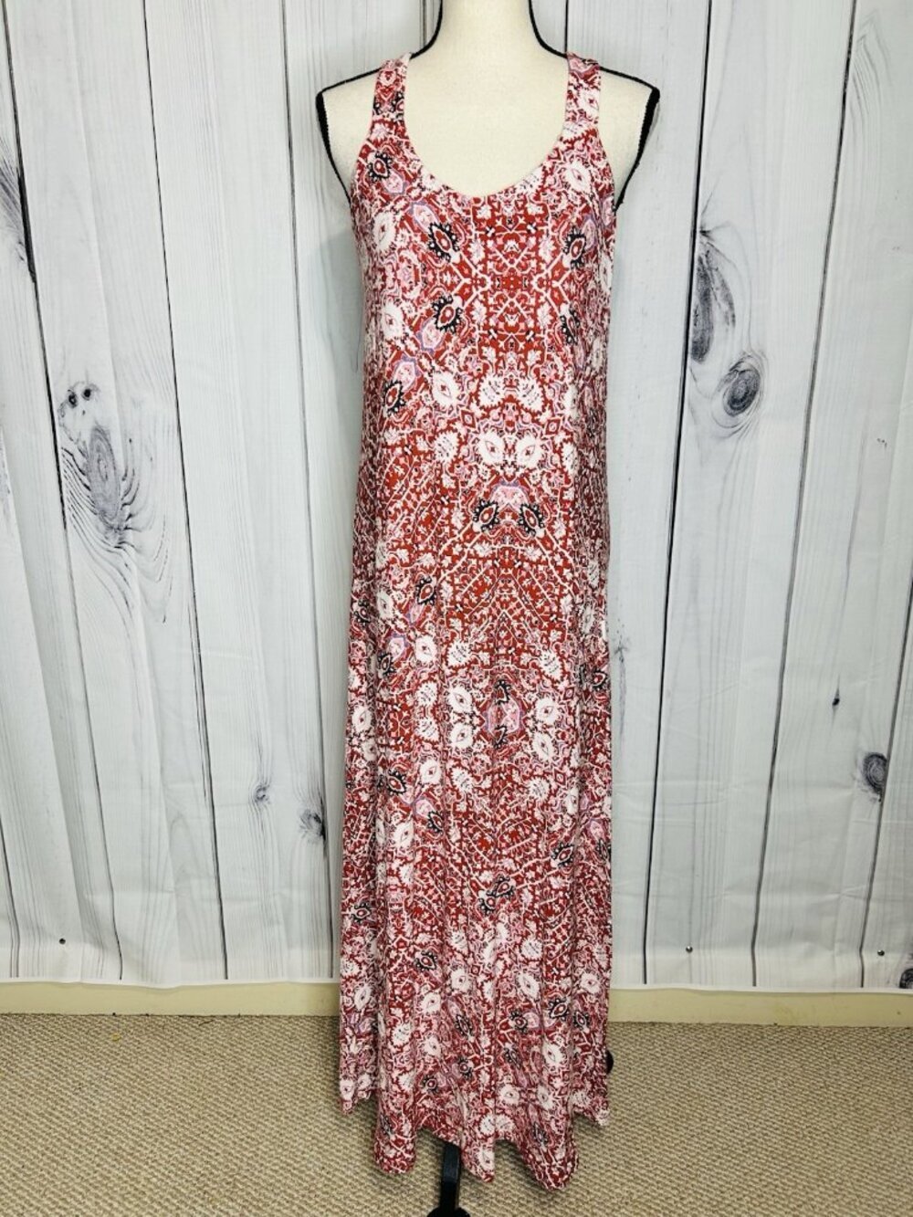 Artisan NY Sleeveless Knit Maxi Dress Women's Size S Multicolor Floral